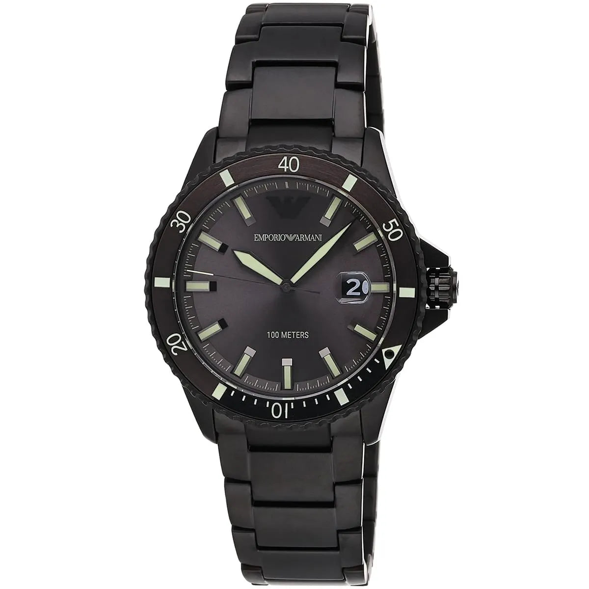 Watch Diver Diver Grey Sunray date window Dial Black PVD Men's Watch - AR11398 Secundaire afbeelding