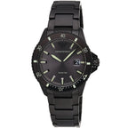 Watch Diver Diver Grey Sunray date window Dial Black PVD Men's Watch - AR11398
