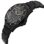 Watch Diver Diver Grey Sunray date window Dial Black PVD Men's Watch - AR11398