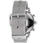 Emporio Armani Luigi Chronograph Black Dial Silver Mesh Men's Watch - AR11429