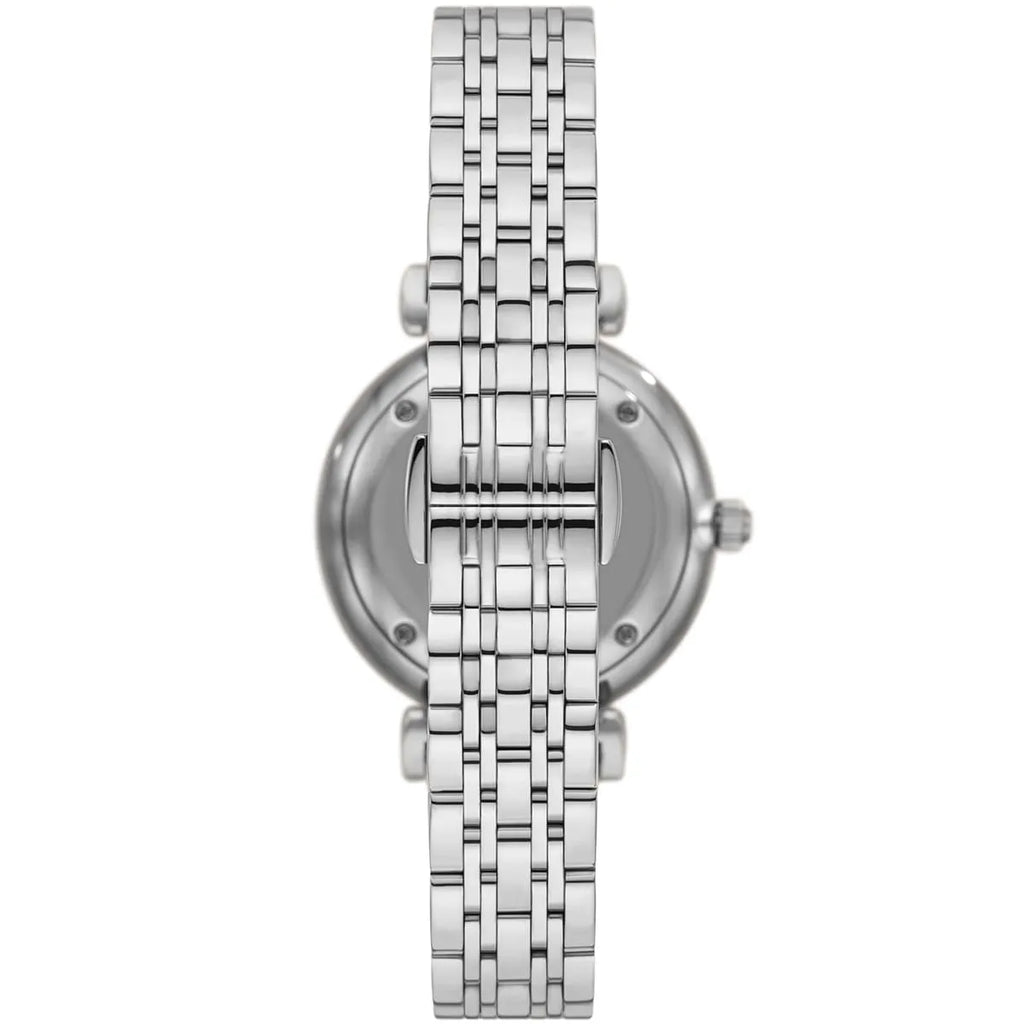 Emporio Armani Gianni T-Bar Sunray Silver Crystal Silver Women's Watch - AR11445
