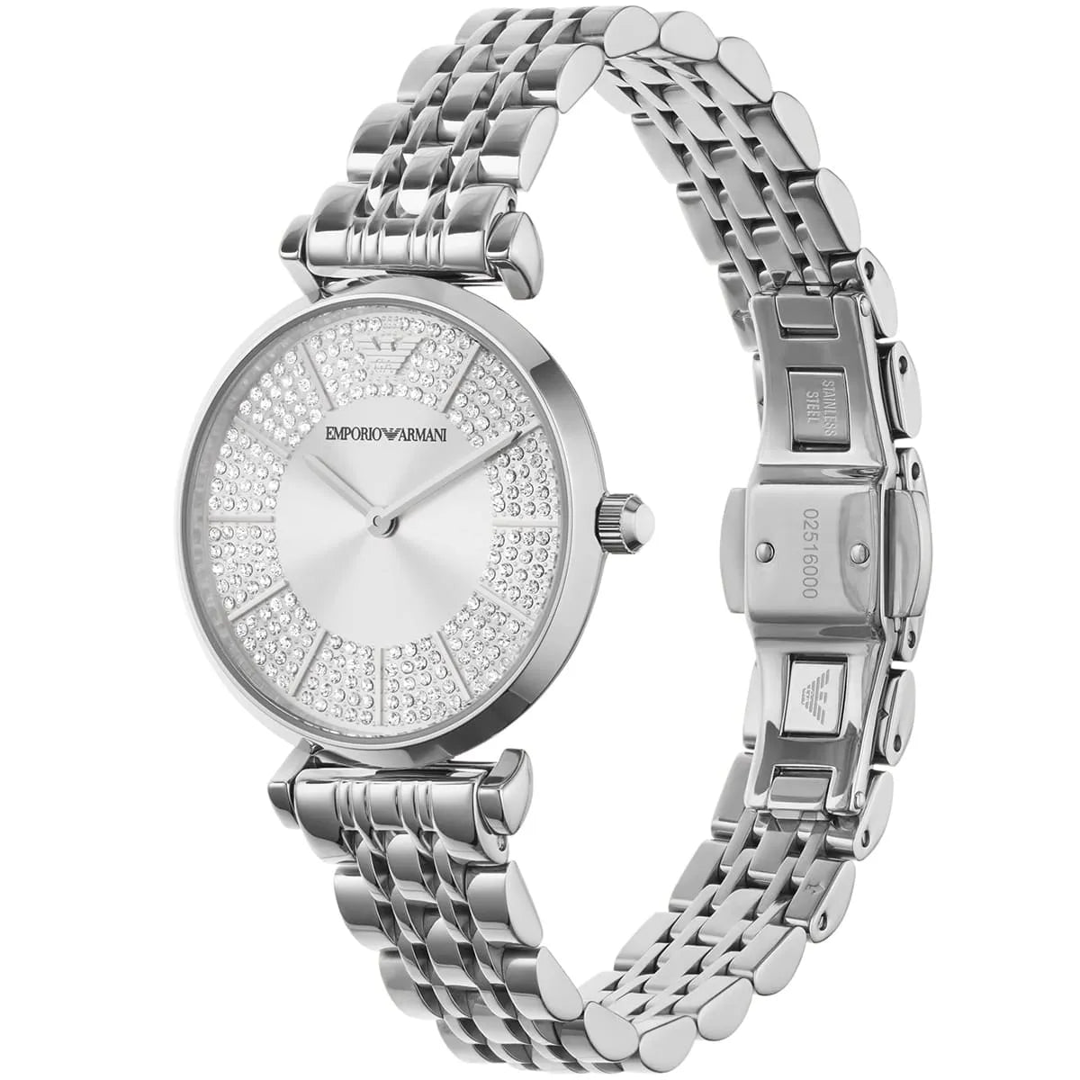 Emporio Armani Gianni T-Bar Sunray dameshorloge met zilveren kristallen - AR11445 Secundaire afbeelding