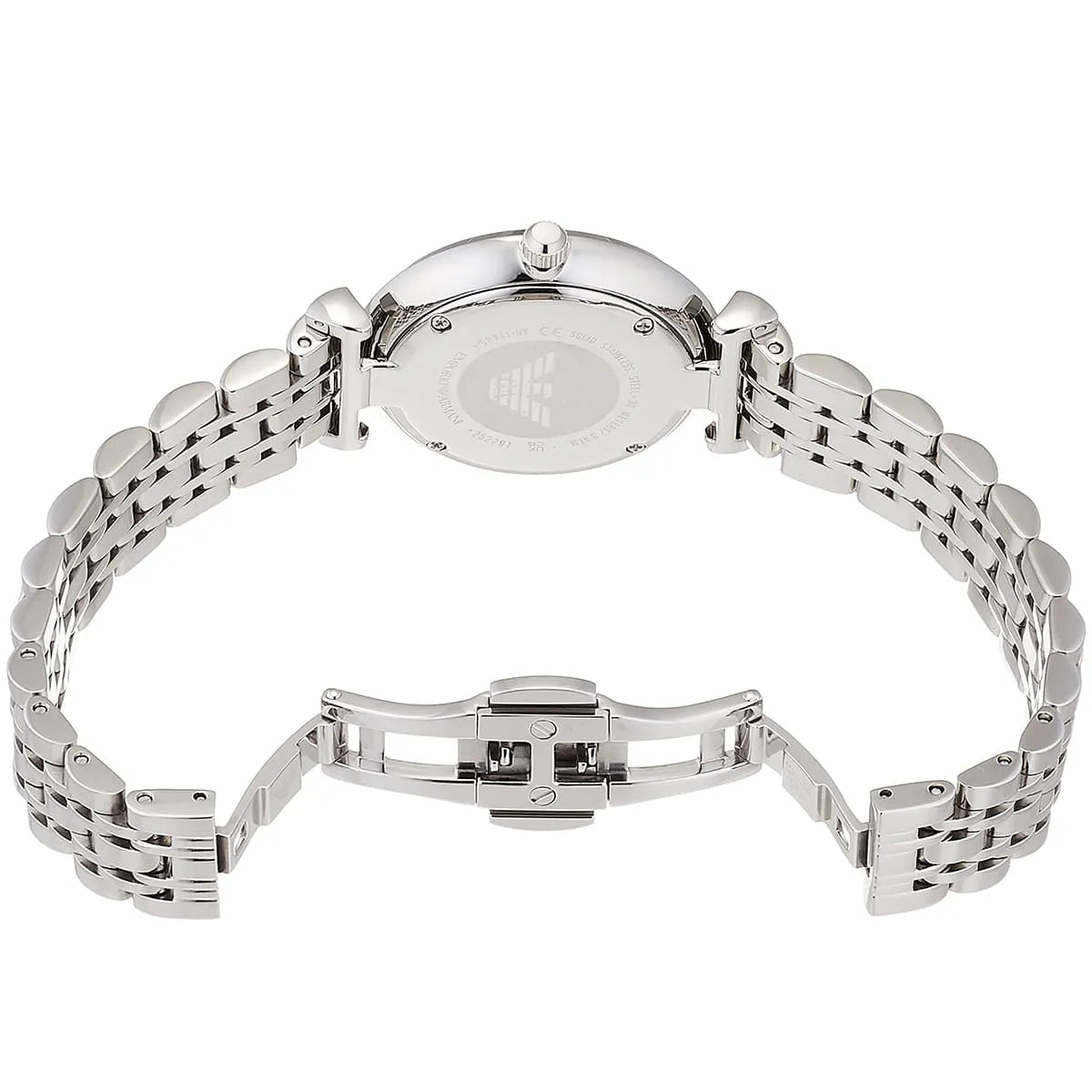 Emporio Armani Gianni T-Bar Sunray Silver Crystal Silver Women's Watch - AR11445 Secundaire afbeelding