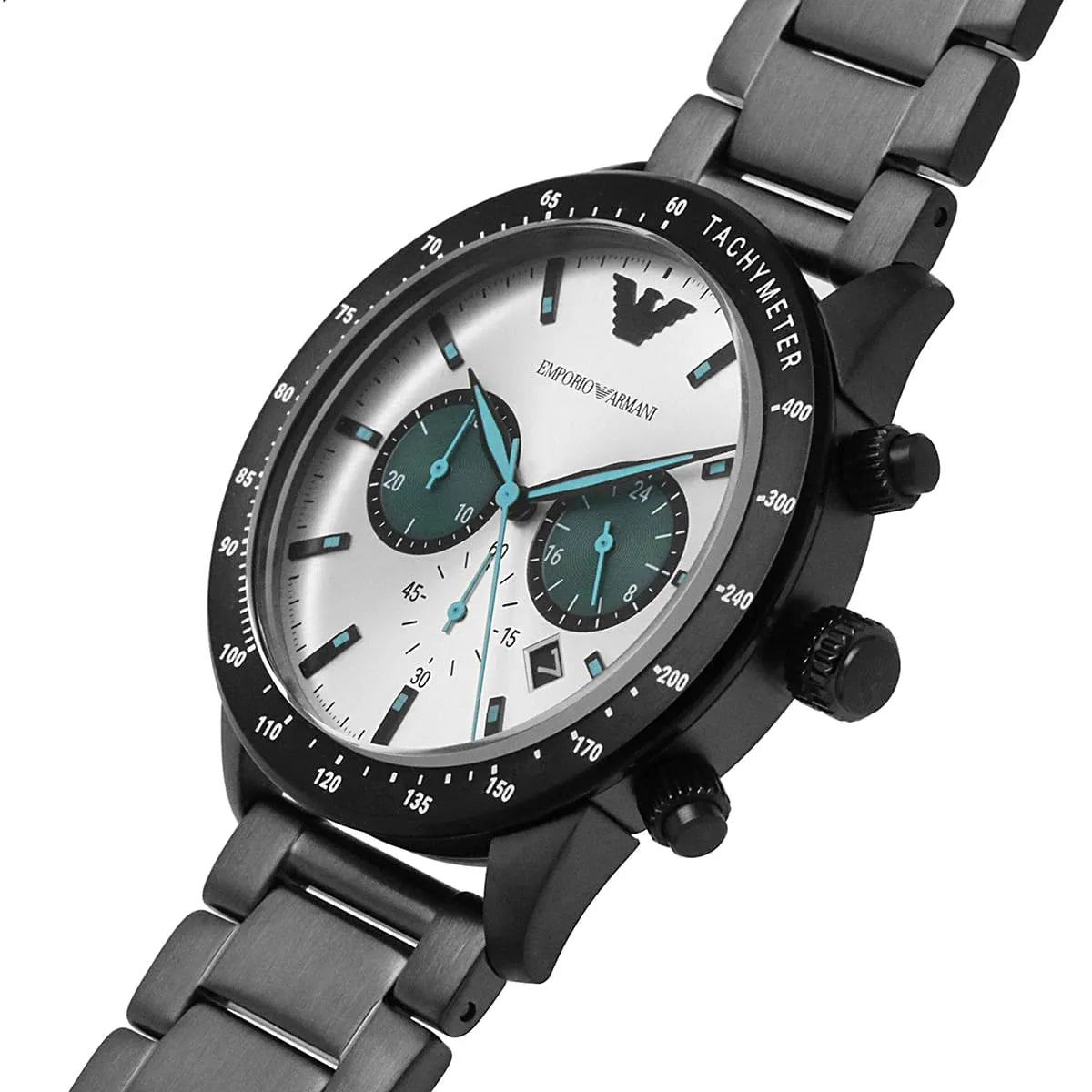 Emporio Armani Mario Chronograph Multicolor Dial Gunmetal Men's Watch - AR11471 Secundaire afbeelding