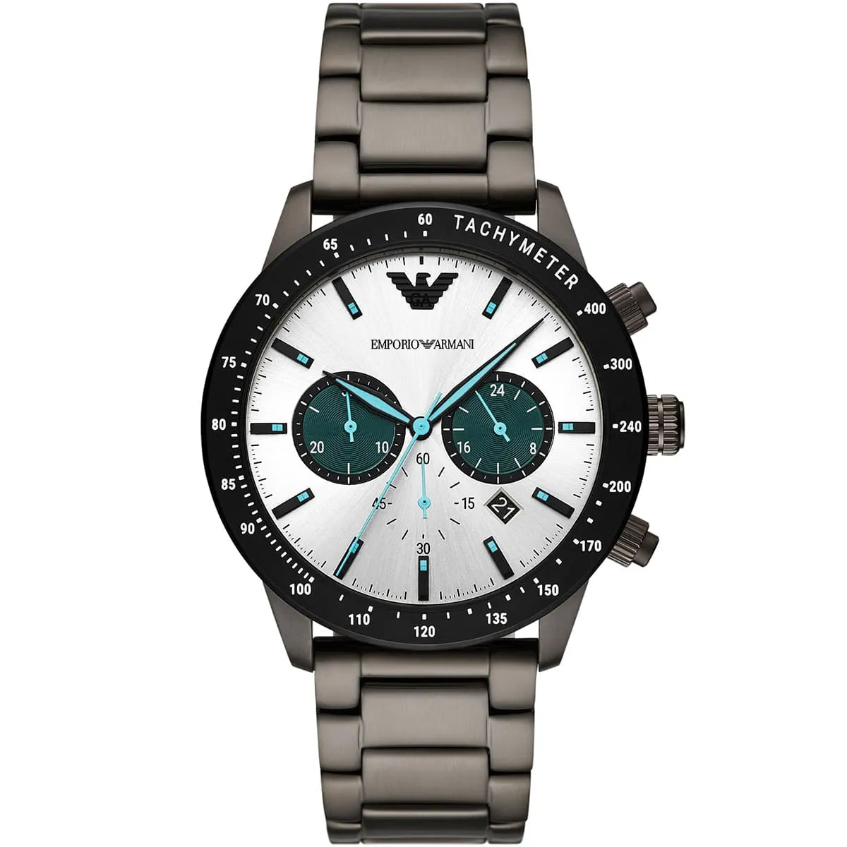 Emporio Armani Mario Chronograph Multicolor Dial Gunmetal Men's Watch - AR11471 Hoofdafbeelding