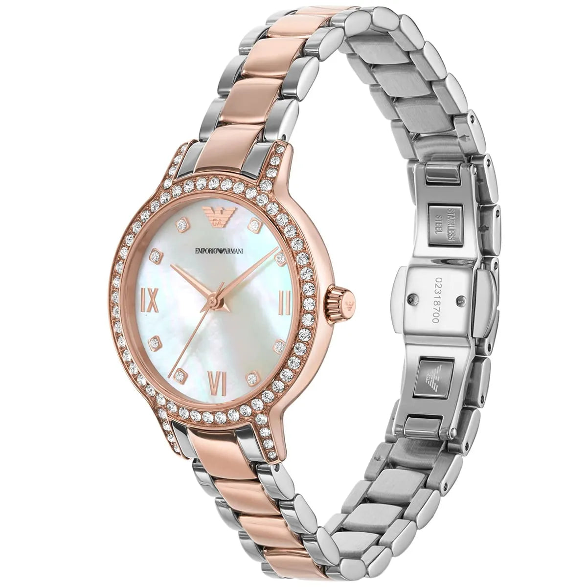 Emporio Armani Cleo White MOP Dial Two-tone Women's Watch - AR11499 Secundaire afbeelding