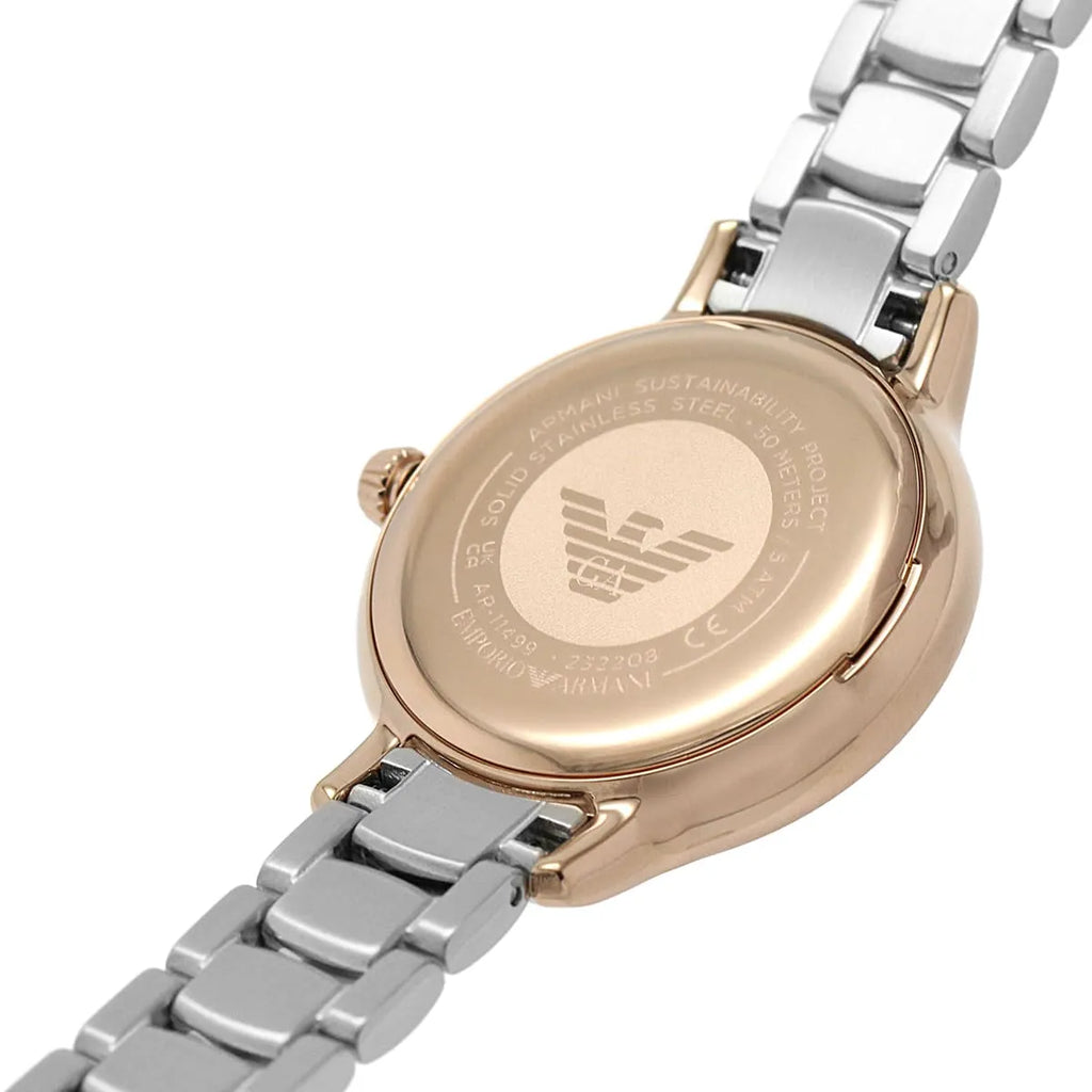 Emporio Armani Cleo White MOP Dial Two-tone Women's Watch - AR11499