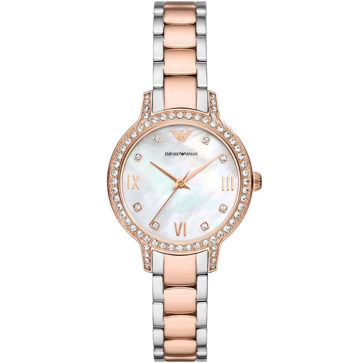 Emporio Armani Cleo White MOP Dial Two-tone Women's Watch - AR11499 Hoofdafbeelding