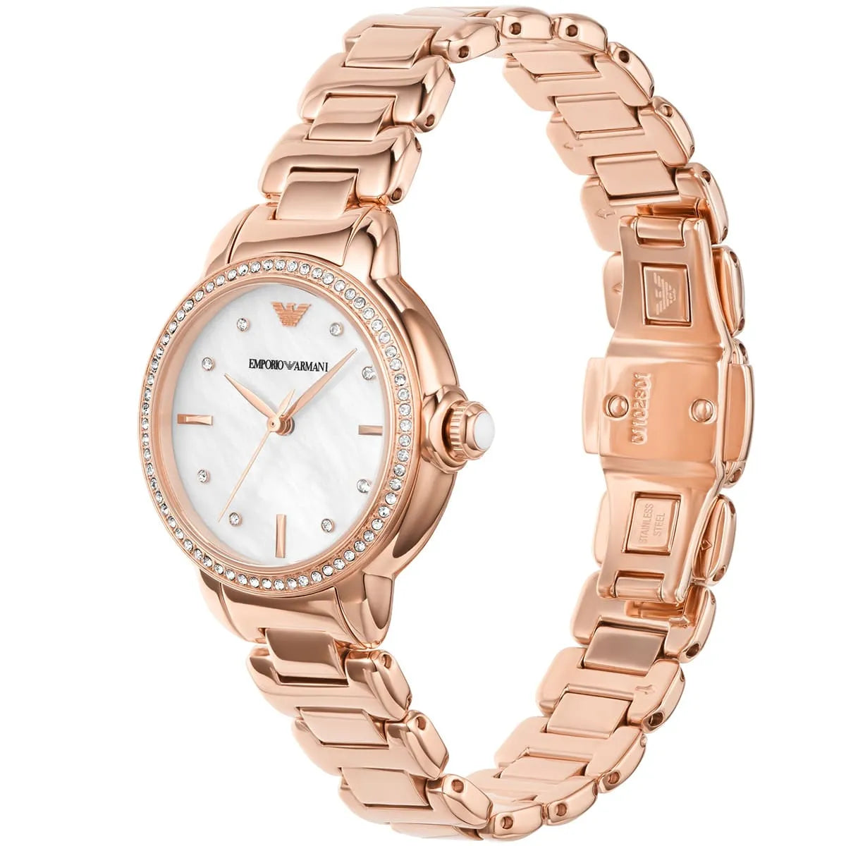 Emporio Armani Mia White MOP Dial Rose-gold Women's Watch - AR11523 Secundaire afbeelding