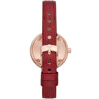 Emporio Armani Rosa Two-Hand Genuine Red Leather Ladies Watch - AR11532