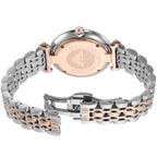 Emporio Armani Gianni T-Bar Silver Sunray Crystal Dial Two-tone Women's Watch - AR11537