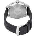 Emporio Armani Claudio Chronograph Black Genuine Leather Men's Watch - AR11542