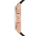 Emporio Armani Claudio Chronograph Dark brown Genuine Leather Men's Watch - AR11554