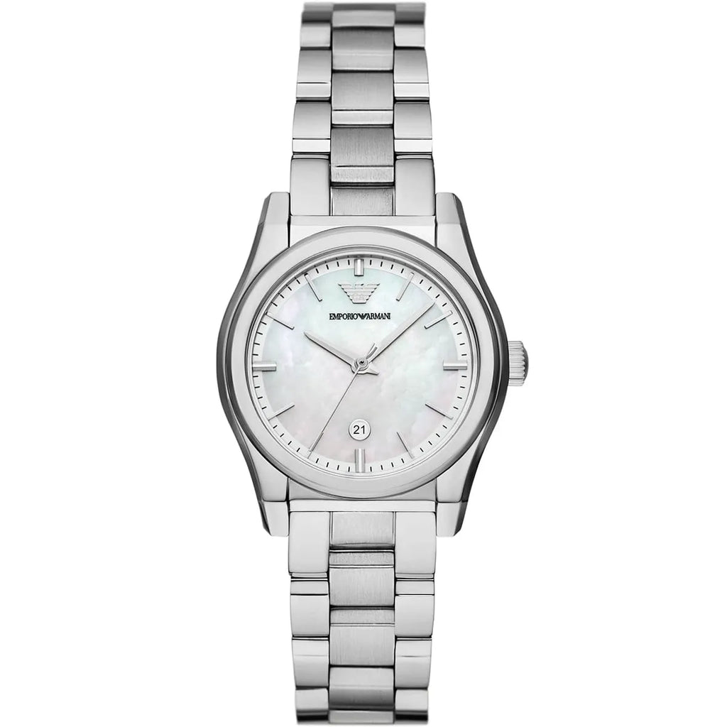 Emporio Armani Federica White MOP Dial Silver Women's Watch - AR11557