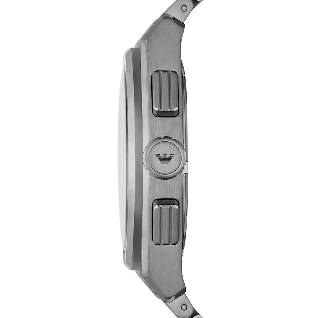 Emporio Armani Federico Chronograph Black Dial Silver Men's Watch - AR11560