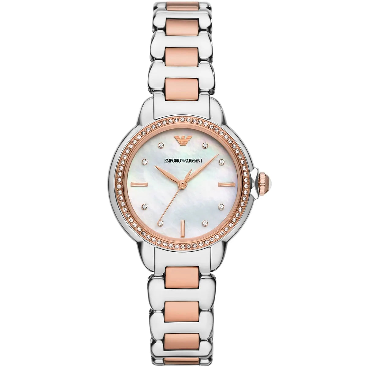Emporio Armani Mia White MOP Dial Two-tone Dameshorloge - AR11569 Hoofdafbeelding