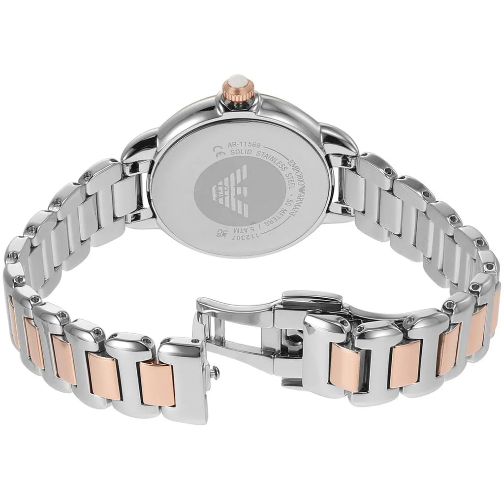 Emporio Armani Mia White MOP Dial Two-tone Women's Watch - AR11569