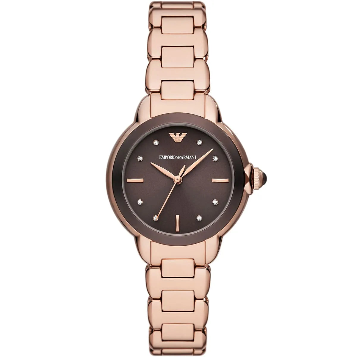 Emporio Armani Mia Brown Dial Rose Gold Women's Watch - AR11570 Main image