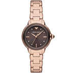 Emporio Armani Mia Brown Dial Rose Gold Women's Watch - AR11570