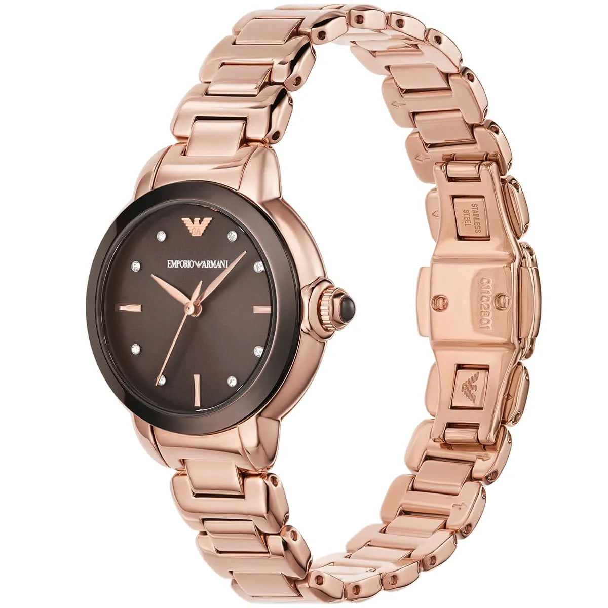 Emporio Armani Mia Brown Dial Rose Gold Women's Watch - AR11570 Secondary image