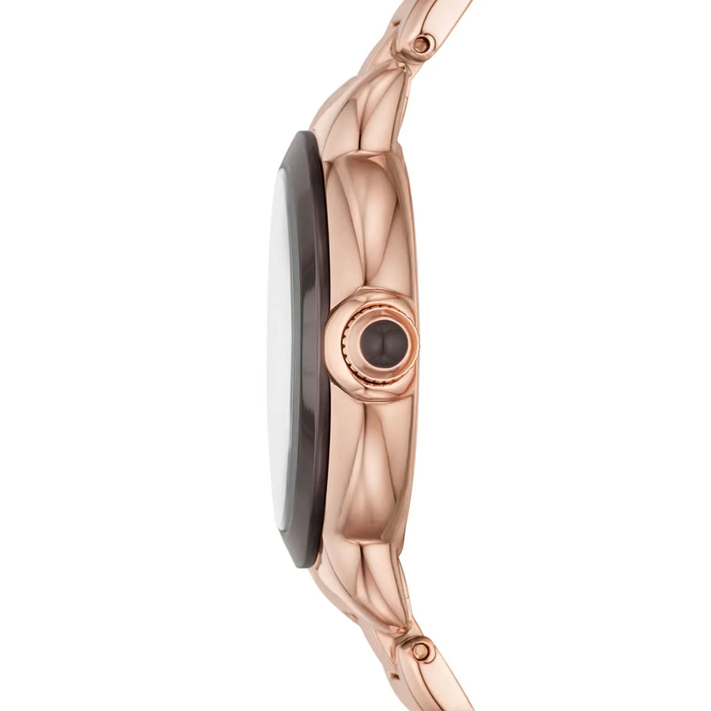 Emporio Armani Mia Brown Dial Rose Gold Women's Watch - AR11570