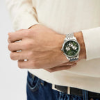 Emporio Armani Antonio Chronograph Green Dial Silver Men's Watch - AR11581