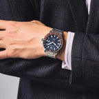 Emporio Armani Diver GMT Dark Blue Enamel Dial Silver Men's Watch - AR11590