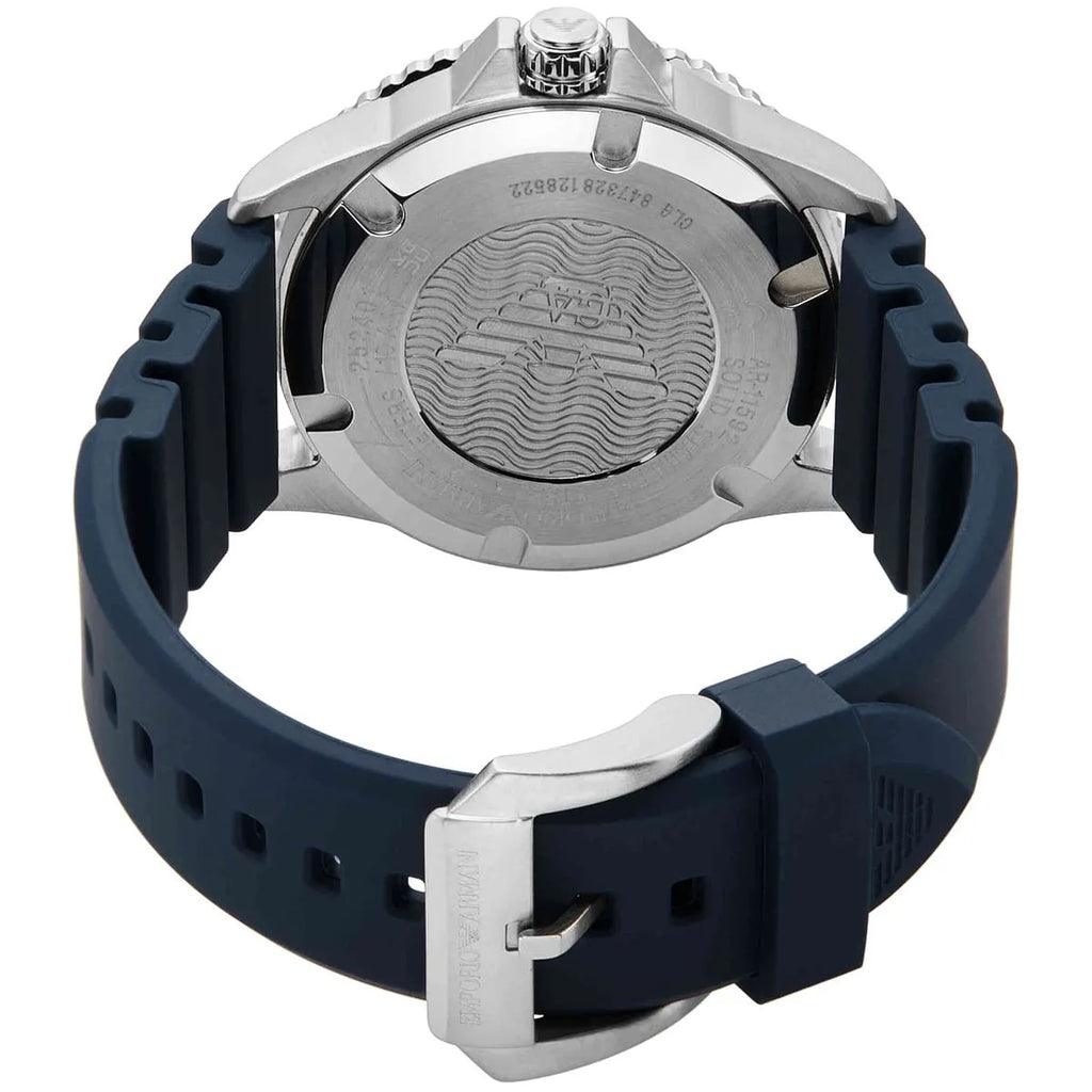 Emporio Armani Sea Explorer GMT Blue Silicone Men's Watch - AR11592