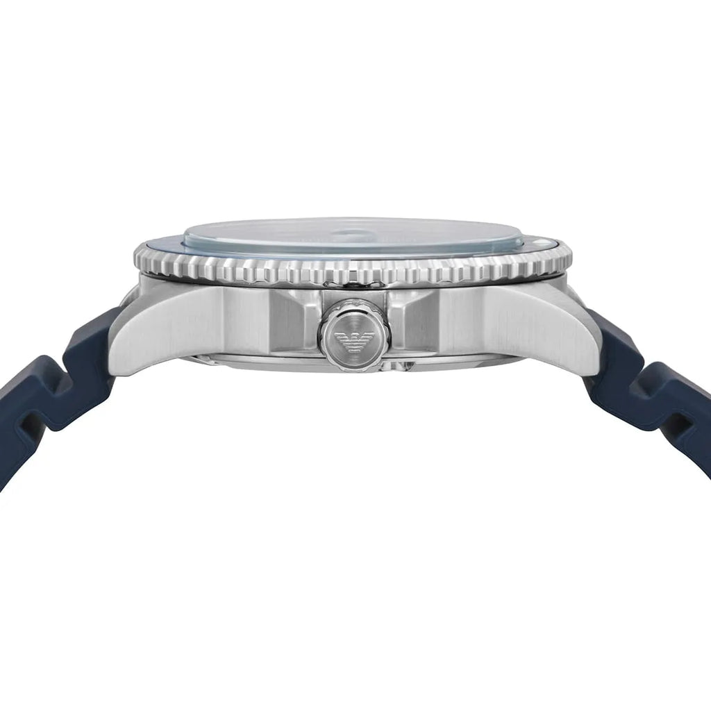 Emporio Armani Sea Explorer GMT Blue Silicone Men's Watch - AR11592