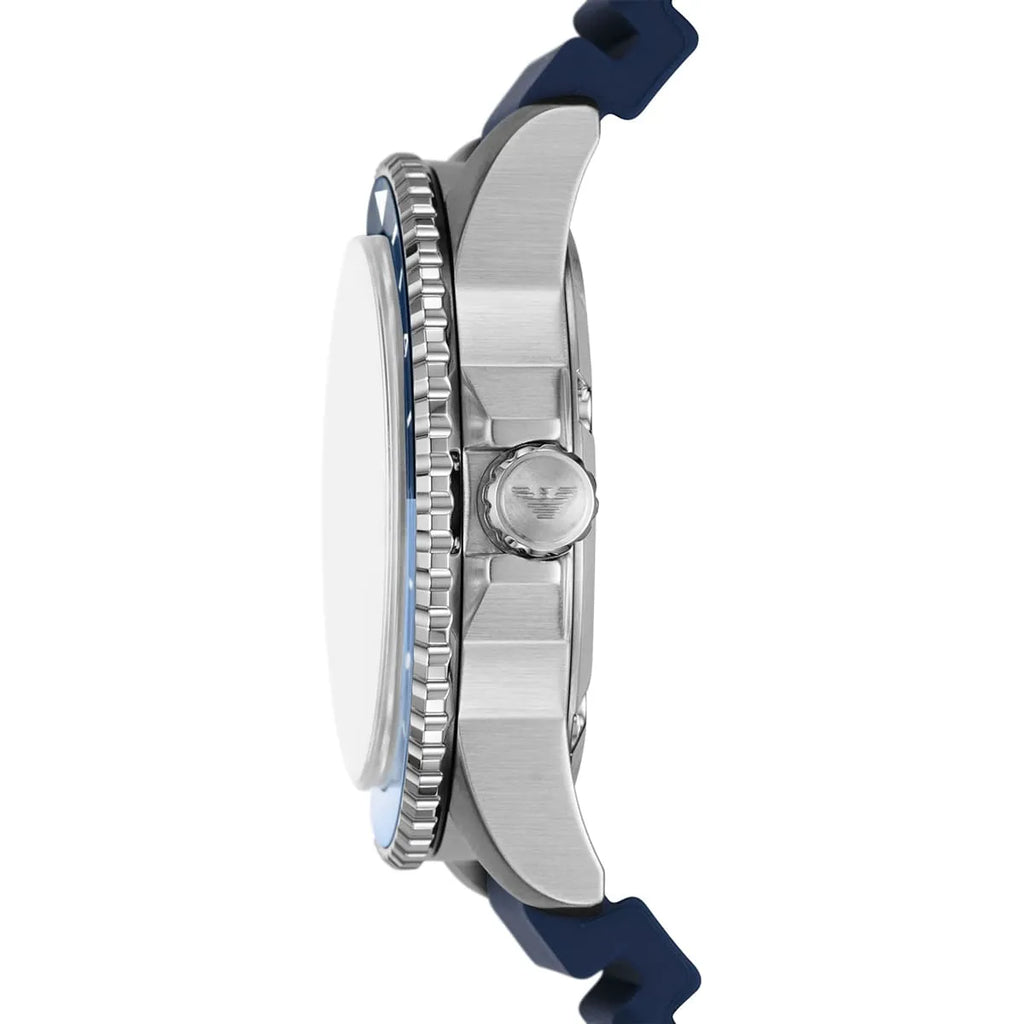Emporio Armani Sea Explorer GMT Blue Silicone Men's Watch - AR11592