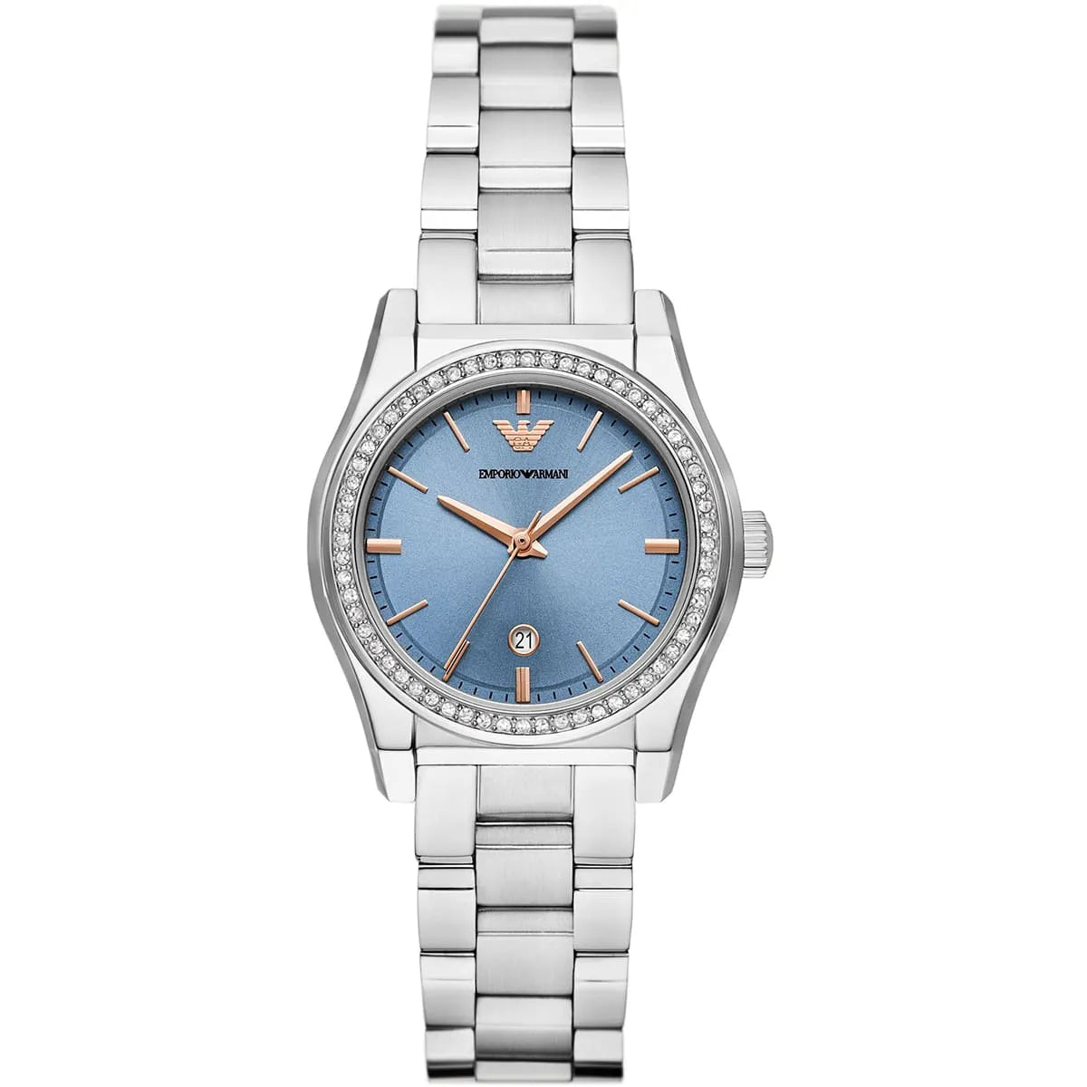 Emporio Armani Federica Blue Dial Silver Women's Watch - AR11593 Hoofdafbeelding