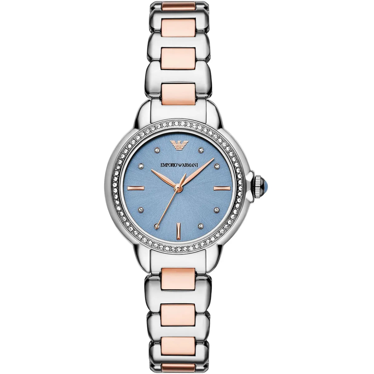 Emporio Armani Mia Blue Sunray Dial Two-tone Dameshorloge - AR11597 Hoofdafbeelding