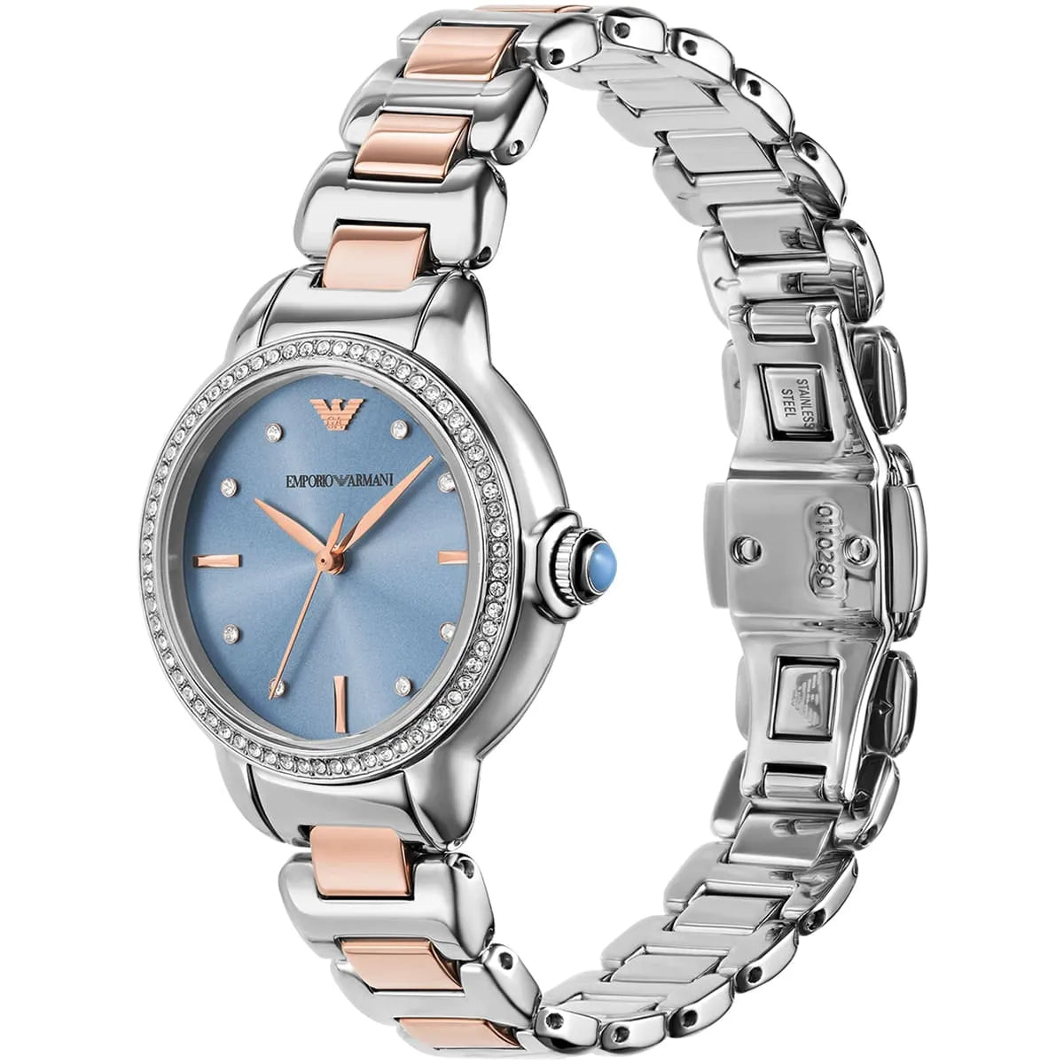 Emporio Armani Mia Blue Sunray Dial Two-tone Dameshorloge - AR11597 Secundaire afbeelding