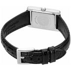 Emporio Armani Genni Rectangular Black Patterned Genuine Leather Women's Watch - AR11623