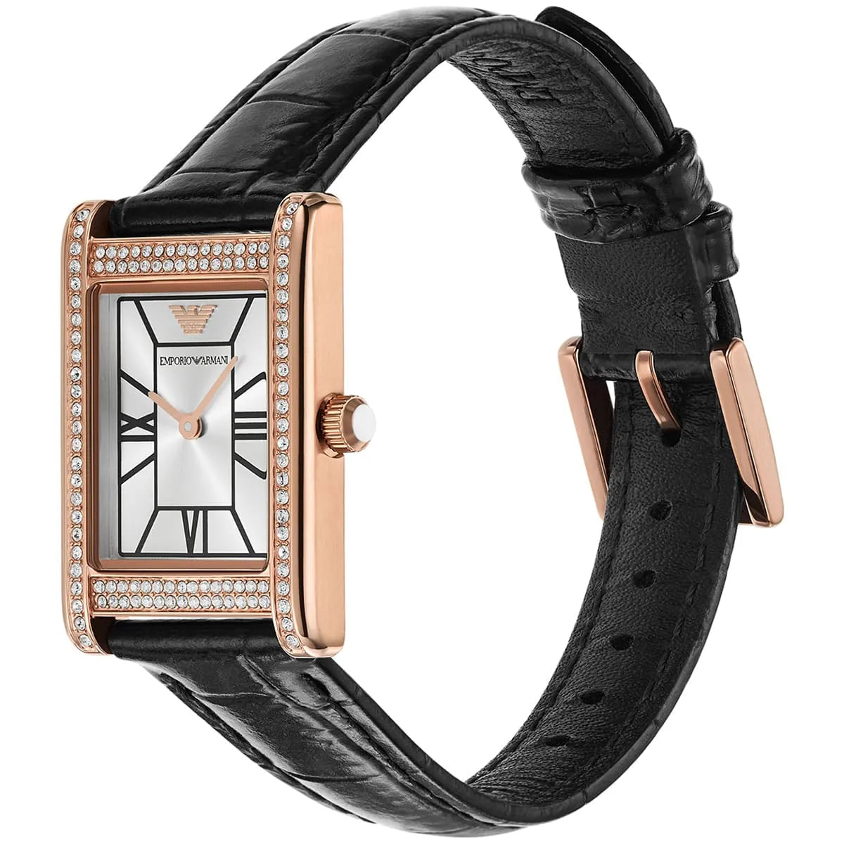 Emporio Armani Genni Black Leather Women's Watch - AR11624 Secundaire afbeelding