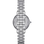 Emporio Armani Gianni T-Bar Blue Sunray Crystal Dial Silver Women's Watch - AR11627
