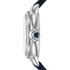 Emporio Armani Moonphase Blue Navy Blue Gnuine Leather Women's Watch - AR11629