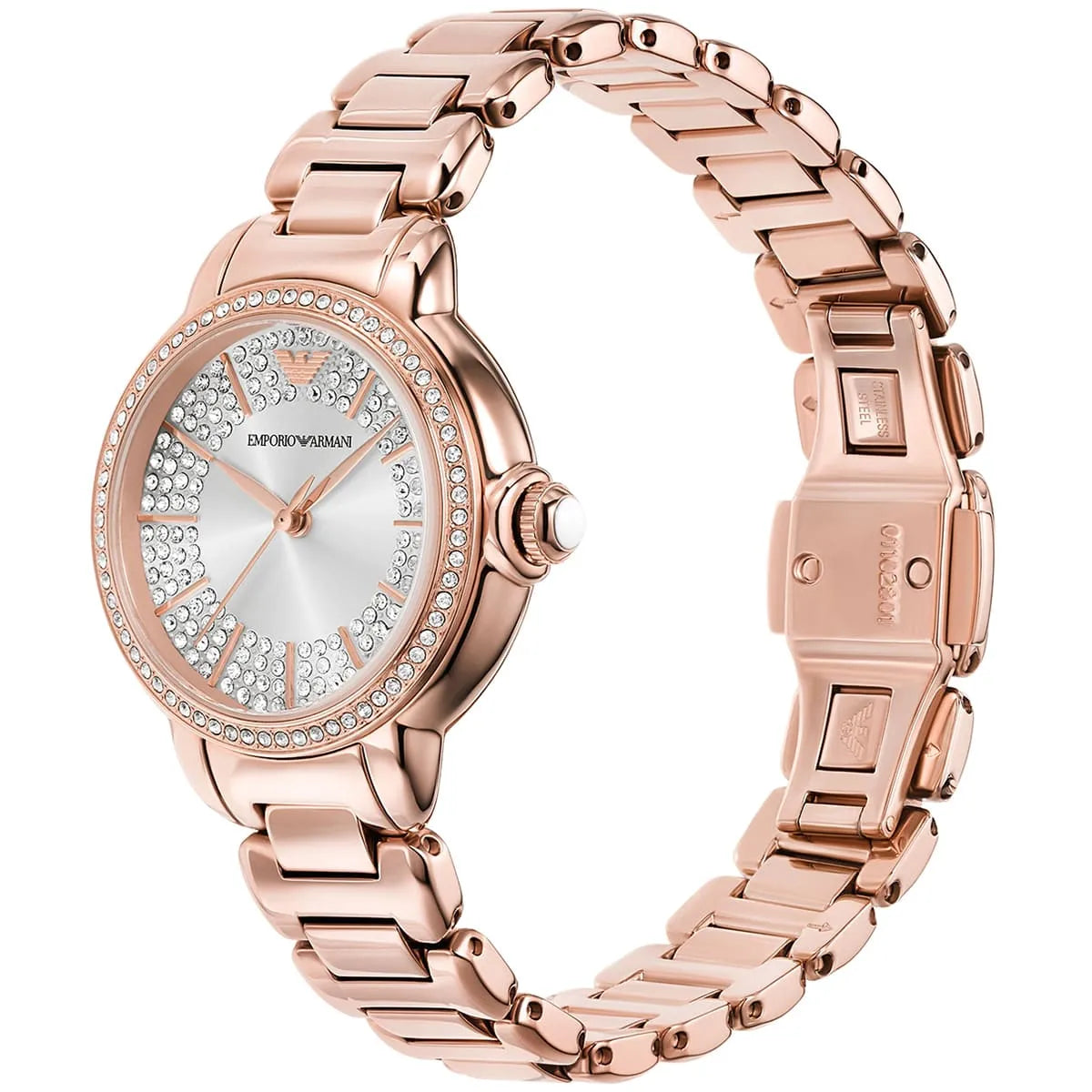 Emporio Armani Mia Starry Night dameshorloge in roségoud - AR11633 Secundaire afbeelding