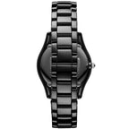 Emporio Armani Leo Small Black Ceramic Women's Watch - AR1438