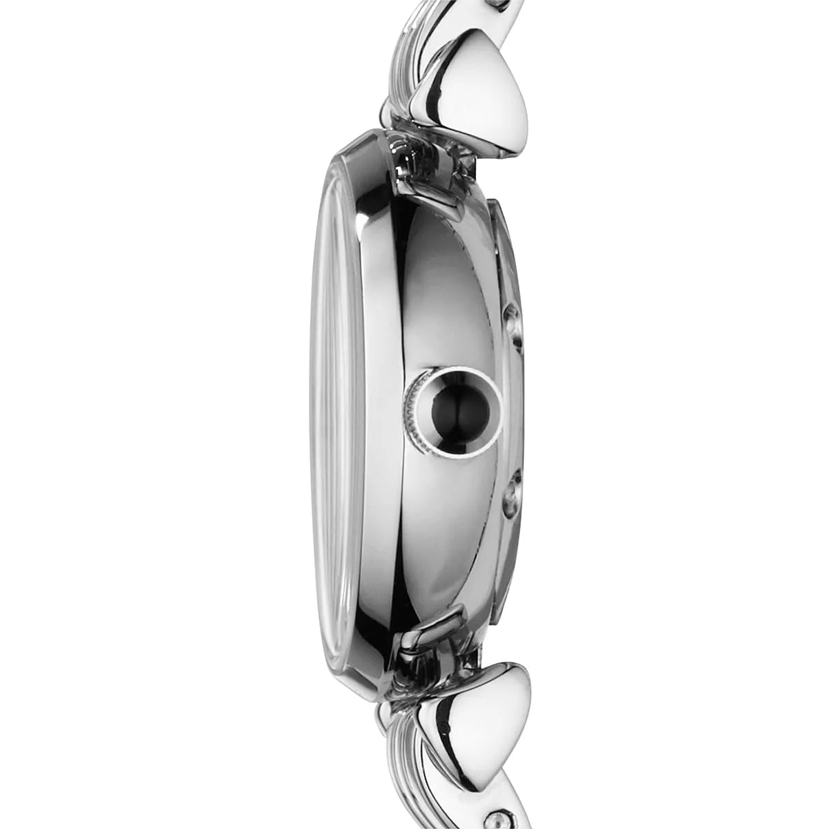 Emporio Armani Gianni T-Bar Mini 22mm White Mother-of-Pearl Dial Silver-Tone Women's Watch AR1688