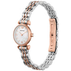 Emporio Armani Gianni T-Bar Mini White MOP Dial Two-tone Women's Watch - AR1764