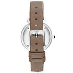 Emporio Armani Gianni T-Bar Beige Genuine Leather Women's Watch - AR1768