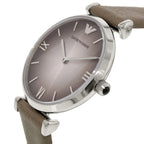 Emporio Armani Gianni T-Bar Beige Genuine Leather Women's Watch - AR1768