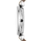 Emporio Armani Gianni T-Bar Beige Genuine Leather Women's Watch - AR1768