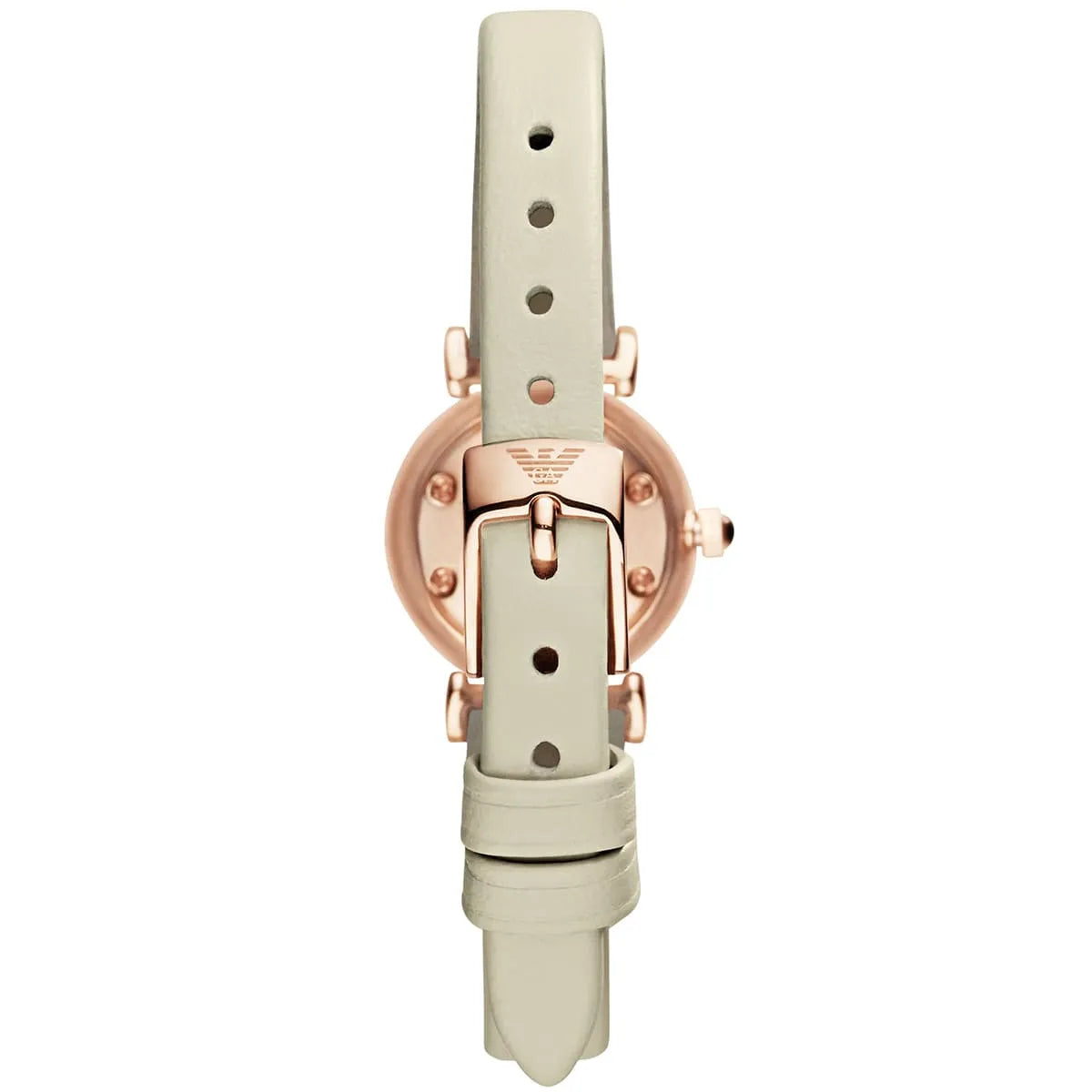 Emporio Armani Gianni T-Bar Mini Beige Sunray Dial Beige Genuine Leather Women's Watch - AR1771 Secundaire afbeelding