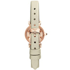 Emporio Armani Gianni T-Bar Mini Beige Sunray Dial Beige Genuine Leather Women's Watch - AR1771