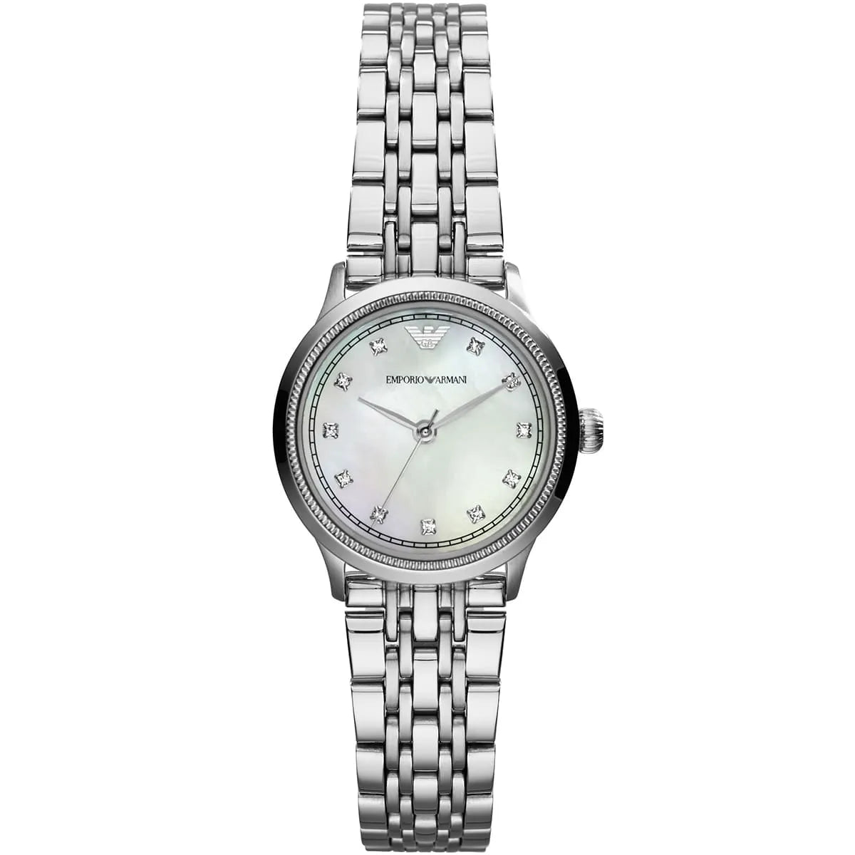 Emporio Armani Alpha X-Small Coin-edge Bezel Silver Women's Watch - AR1803 Hoofdafbeelding