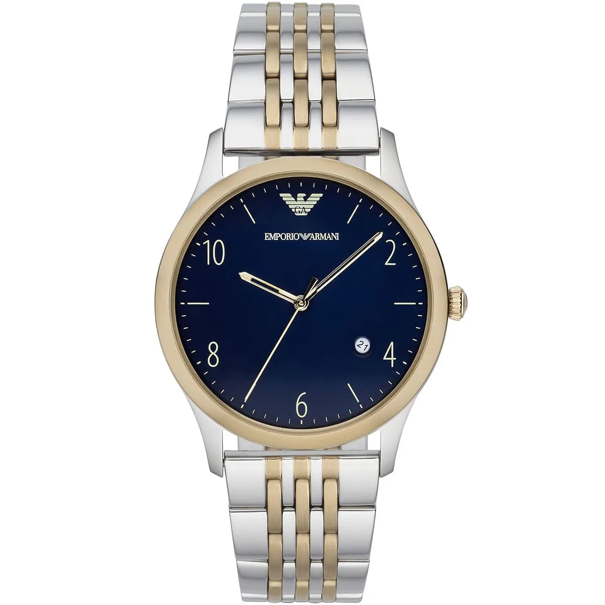 Emporio Armani Beta Large Sunray Blue Dial Two-tone Men's Watch - AR1868 Main image