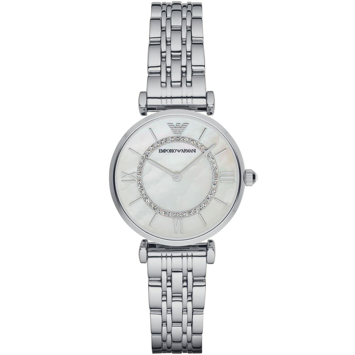 Emporio Armani Gianni T-Bar Silver Women's Watch - AR1908 Hoofdafbeelding