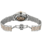 Emporio Armani Meccanico Automatic Skeleton White Dial Two-tone Men's Watch - AR1921